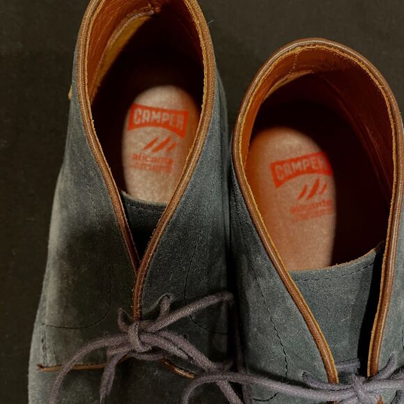 ~~CAMPER Mens US 6.5 EU 39 Suede Chukka Ankle Boot Woody Lace Up Navy Blue Wm8.5 - Picture 6 of 16